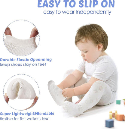 Baby Walking Shoes Toddler Girl Boy Soft Sole Breathable Mesh Slip on Summer Wide Shoes Infant