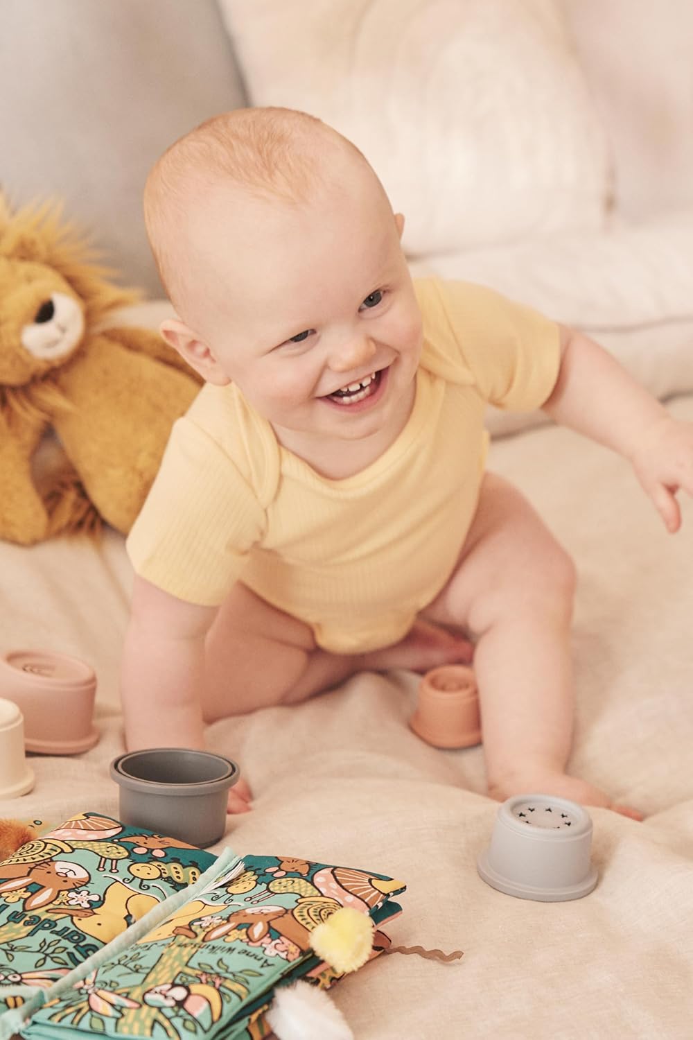 MORI Baby Ribbed Short Sleeve Bodysuit with Envelope Neck and Nickel Free Poppers - Unisex Toddler