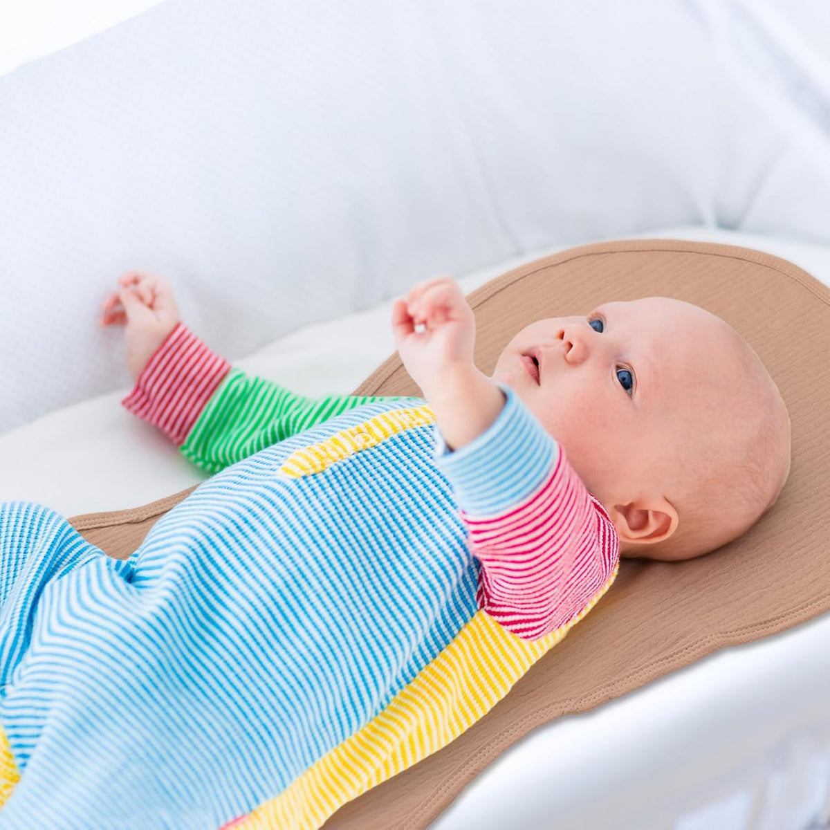 3 Pcs Changing Pad Liners Fits in Peanut Shape Changing Pad Waterproof Diaper Mats Organic Cotton