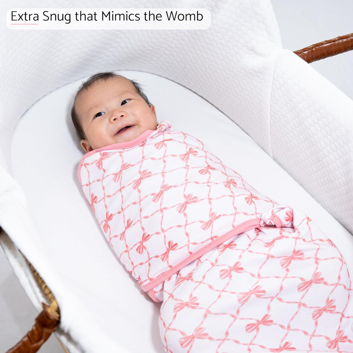 LollyBanks Baby Swaddles 100% Organic Cotton, 3-6 Months Baby Girl Swaddles with Easy Change