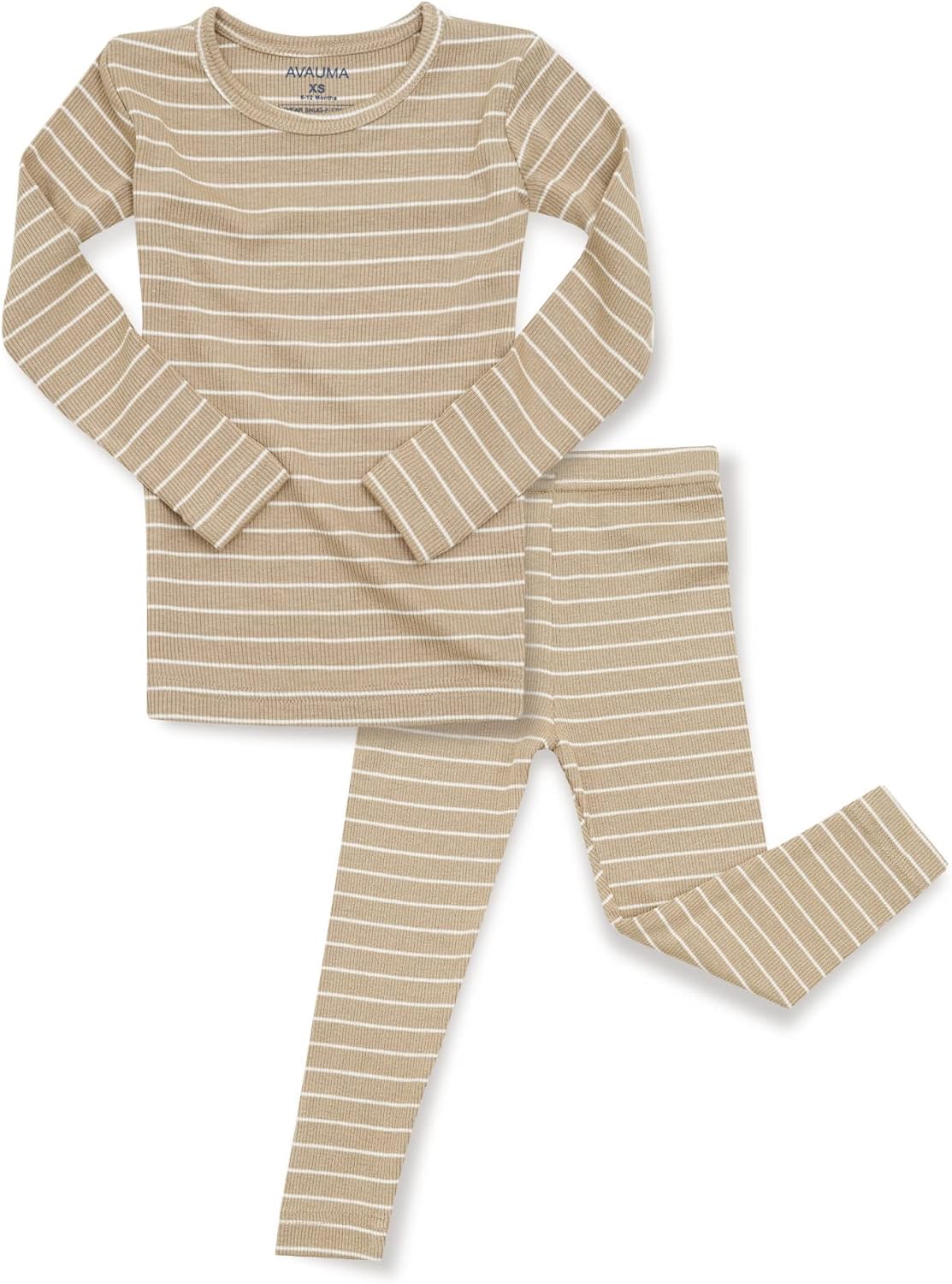 AVAUMA Stripe Pattern Baby Boys Girls Pajama Set Kids Toddler Snug fit Ribbed Sleepwear pjs for