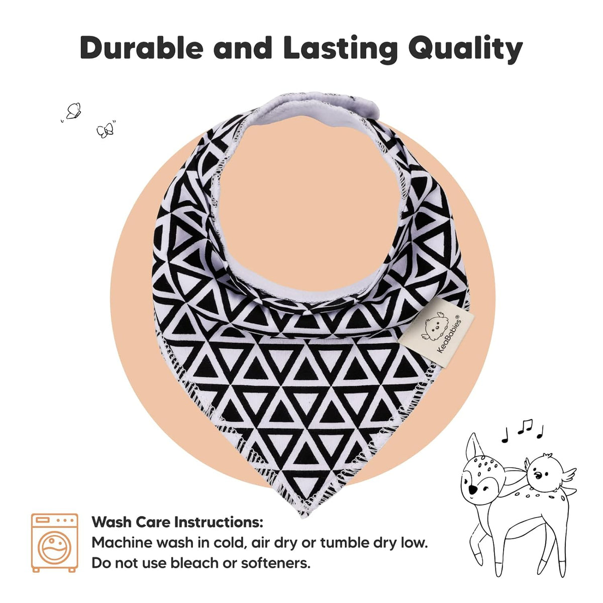 10-Pack Organic Baby Bandana Bibs for Girls - Super Absorbent Triangle Baby Bibs for Drooling and