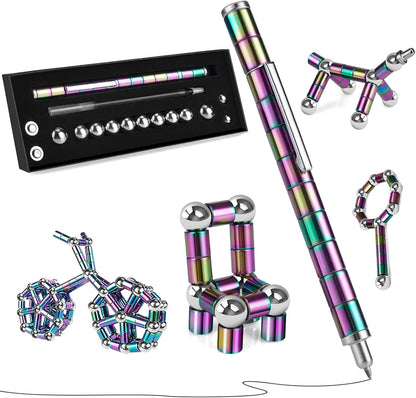 Color Fidget Pen Toy, Sensory Tool EDC Fidgeting Game for Adults, Cool Gadget Best for Stress and