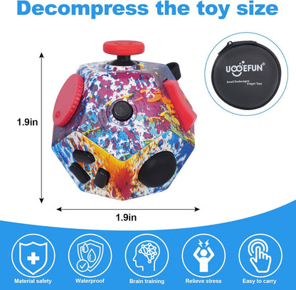 Mini Fidget Toys, Colorful Idea Fidget Dodecagon Toys for Adults and Children Help Relief