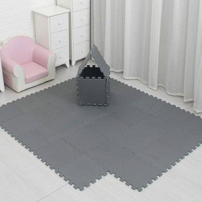 MQIAOHAM® 18 Pieces Puzzle Play Mats, Soft Baby Play Mat, Kids Interlocking Foam Floor Tiles