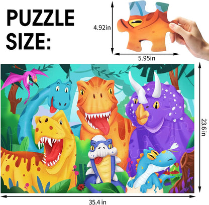 Jumbo Floor Puzzle for Kids Dinosaur Jigsaw Large Puzzles 48 Piece Ages 3-6 for Toddler Children