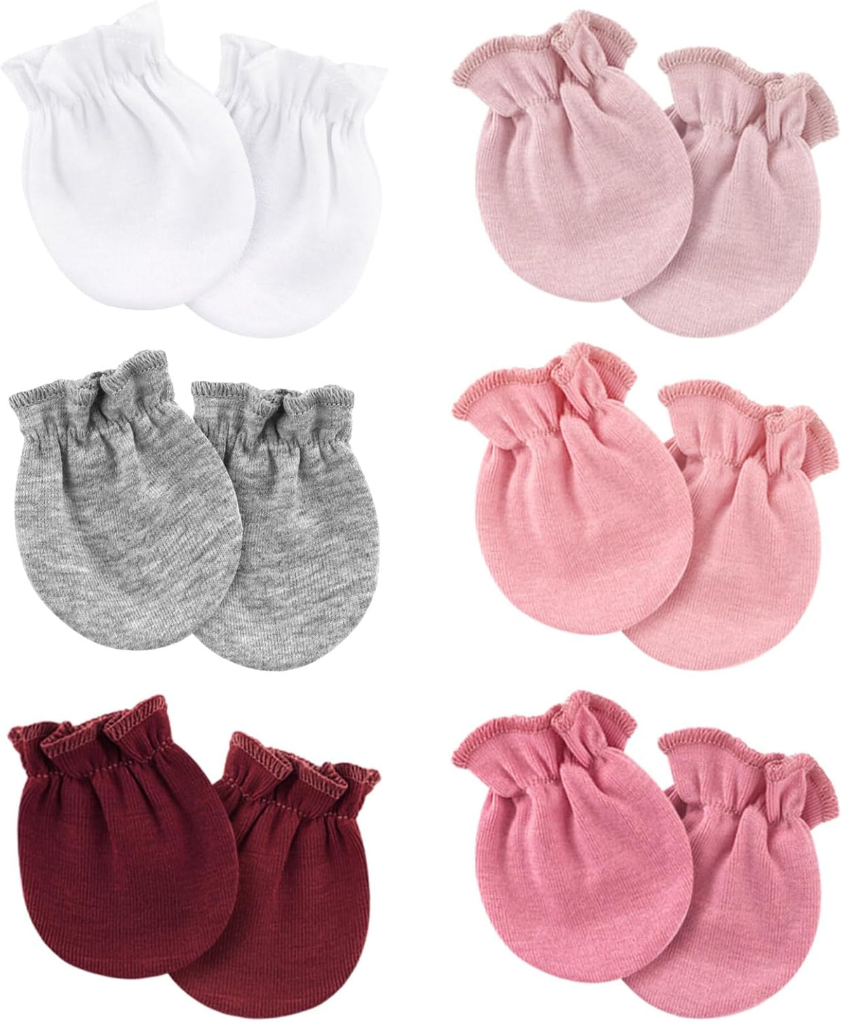 Newborn Baby Mittens No Scratch Cotton Elastic Wrist Gloves Infant Toddler Mittens for Baby Boy