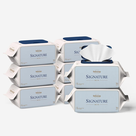 BEBESUP- Korea’s #1 Signature Baby Wipes - Hypoallergenic Water-based Unscented Alcohol-Free