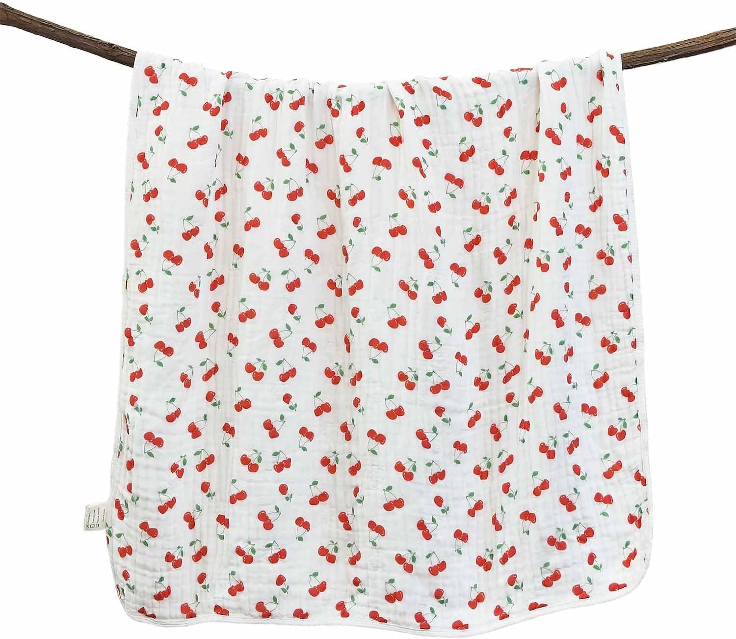 Pack of 2 Ultra Soft Muslin Baby Blankets for Girls Boys Breathable Lightweight Cotton Muslin
