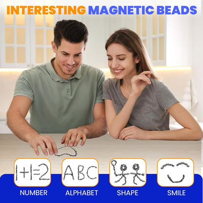 Magnetic Balls Over 1000 PCS Mini Magnetic Putty, with 2 Big Smooth Magnetic Beads, Fidget Toys for