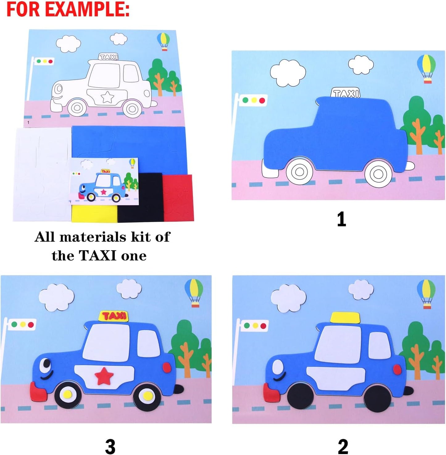 Lovyan 3D EVA Foam Stickers for Toddlers 12PCS Sticky Foam DIY Craft Preschool Art Class Drawing