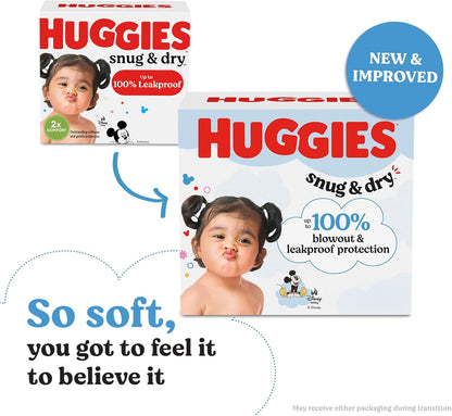 Huggies Size 8 Diapers, Snug & Dry Baby Diapers, Size 8 (46+ lbs), 80 Count, Packaging May Vary