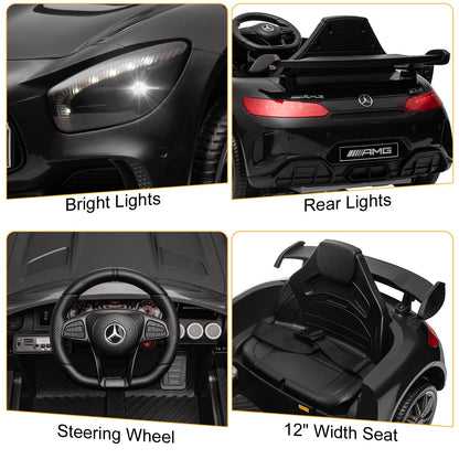 Winado 12V Licensed Mercedes Benz AMG GTR Kids Ride on Electric Car, Black