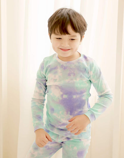 VAENAIT BABY 12M-12Y Toddler Kids Boys Girls 100% Cotton Marbling Tiedye Sung Fit Sleepwear Pajamas