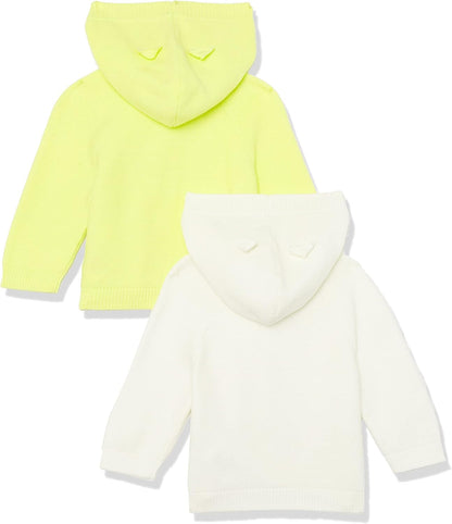 Amazon Essentials Unisex Babies' Hooded Sweater, Pack of 2