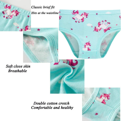 Hahan Girls Soft Panties Toddler Girls Cotton Underwear Kids Briefs