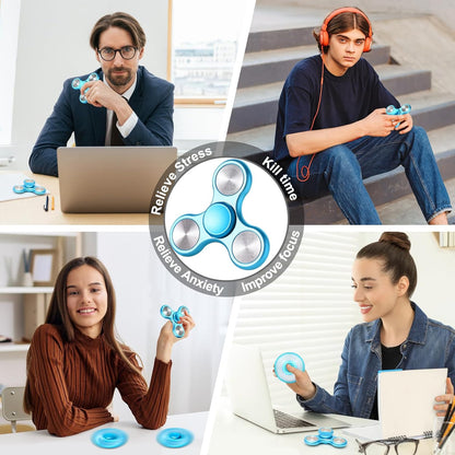 Metal Fidget Spinner for Adults, Silent Sensory Fidget Toys Adults Hand Spinners for ADHD Anxiety