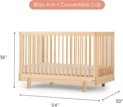 dadada Baby Bliss 4 in 1 Convertible Crib to Toddler Bed & Floor Bed – Made in Italy, GREENGUARD