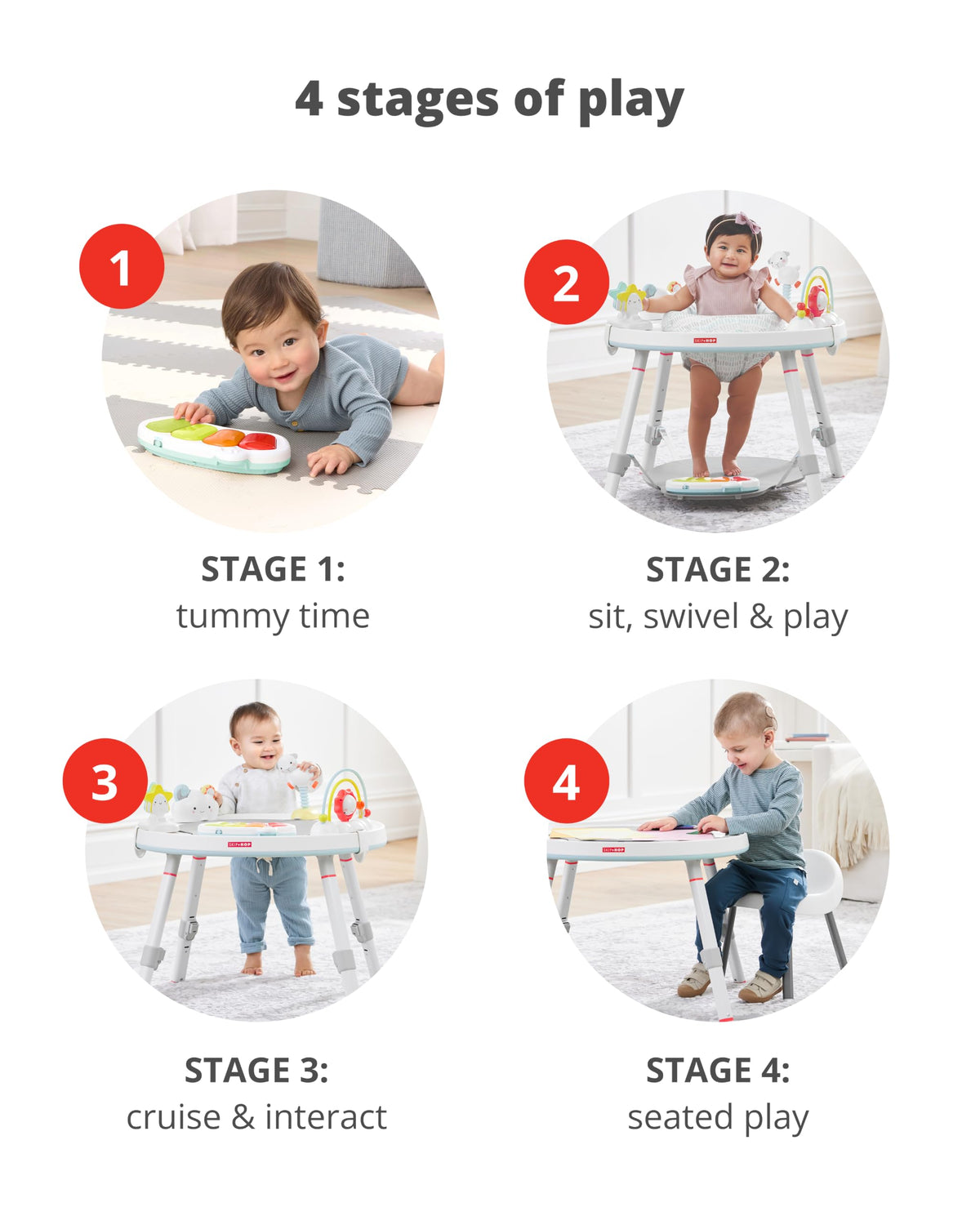 Skip Hop Baby Activity Center: Interactive Play Center with 3-Stage Grow-with-Me Functionality