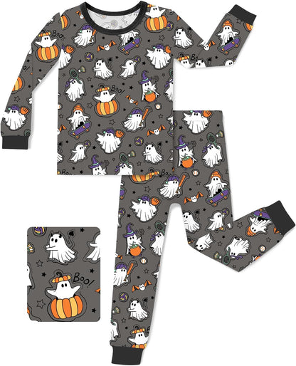 Bamboo Viscose Toddler Pajamas Boys Girls Baby 12M-8Y Pjs Sets Kids 2pcs Snug fit Long-Sleeve