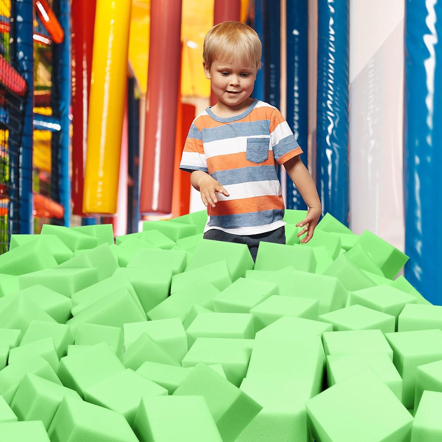 Foam Pit Cubes, 24 PCS 5 Inches Gymnastics Foam Blocks Trampoline Blocks, Multi-Sport Protective