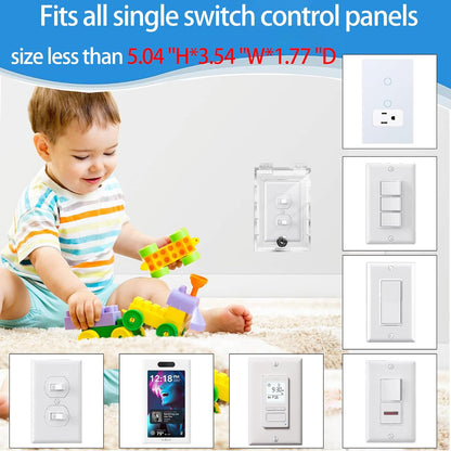 Smart Home Switch Cover,Baby Proof Light Outlet Covers,Child Safety Switch Plate Guard,Wall Plug