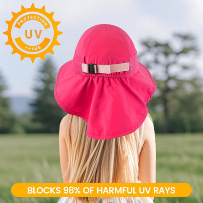 Baby Sun Hat with Neck Flap for Sun Protection Toddler Beach Hat UPF 50+ Outdoors 0-6 Years Boys