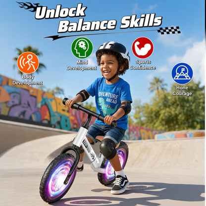 Toddler Balance Bike for 2 3 4 5 Year Old with【Light-Up Wheels & Fender】,Kids Balance Bike, Kids