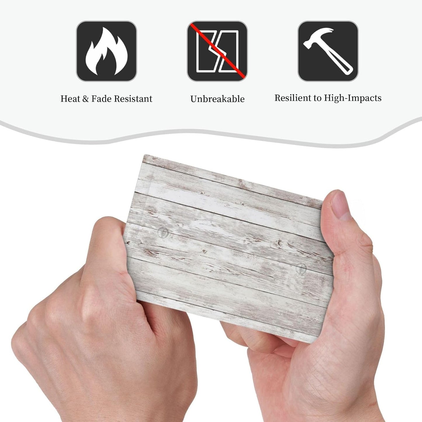 Light Switch Cover Plate Rustic Vintage White Wood Grain 1 Gang No Device Blank Electrical Wall