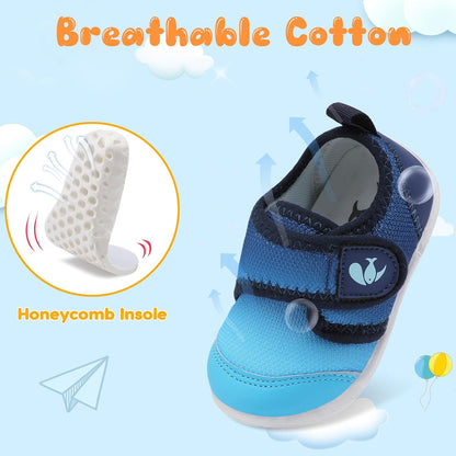 FEETCITY Baby First Walking Shoes Boys Girls Infant Sneakers Crib Shoes Breathable Lightweight Slip