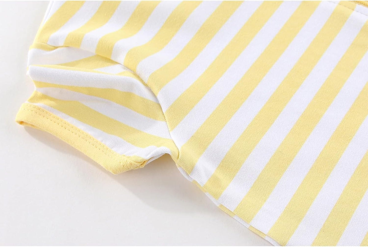 2 Pack Unisex Baby Short Sleeve Rompers 2 Way Zipper New Born One-Piece Jumpsuits 0-24Months Infant