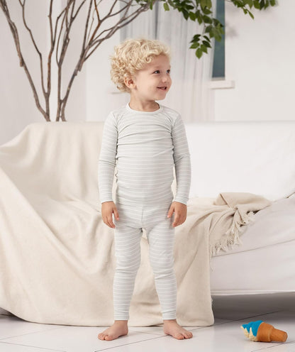 AVAUMA Stripe Pattern Baby Boys Girls Pajama Set Kids Toddler Snug fit Ribbed Sleepwear pjs for