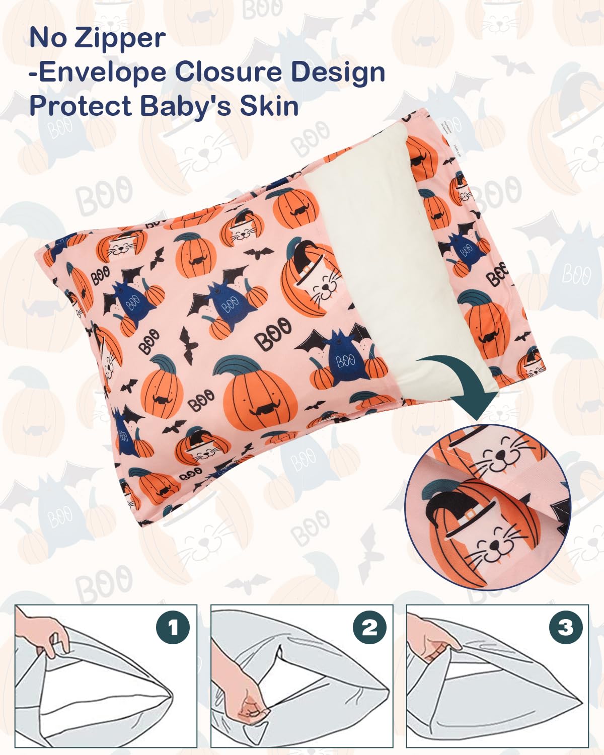 ALVABABY Toddler Pillowcases Stretchy Soft Kids Pillow Cover 2 Pack Fit 13"x 18" or 12"x16"