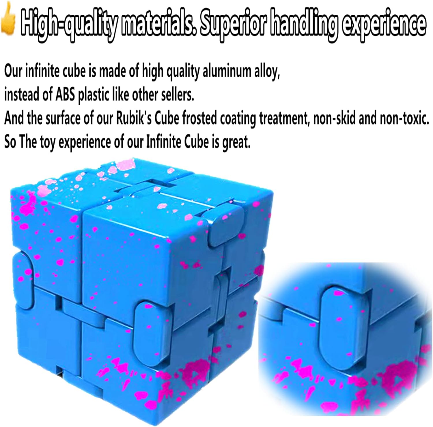 Metal Fidget Toys Infinity Cube for Men Christmas Day Gifts Anxiety Stress Relief Aluminum Alloy