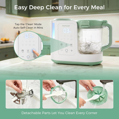 Momcozy AutoMeal Baby Food Maker – One-Step Auto Steam & Blend Food Processor, 15oz Large Cup &