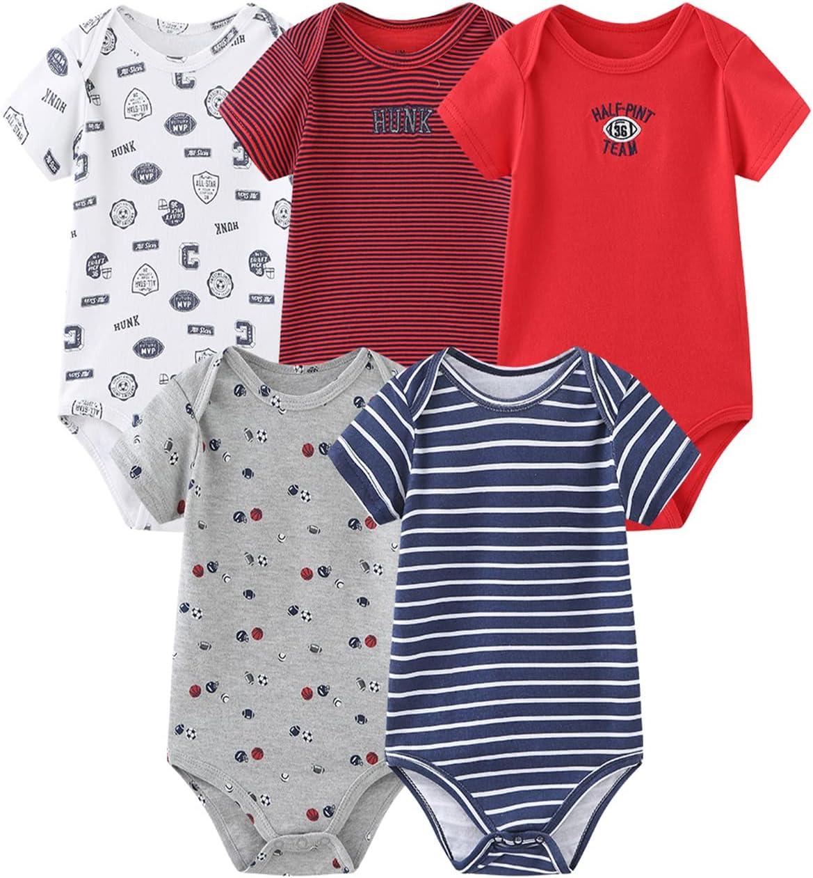 Newborn Layette Gift Set Bodysuits Pants for Baby Girl and Boy 24 Piece 100% Cotton Essentials and