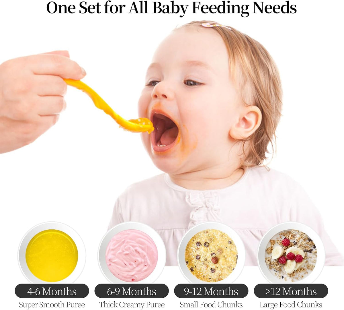 Baby Food Maker Mini Cute and Small Food Processor Puree Blender Grinder Chopper 300ml Cup Glass