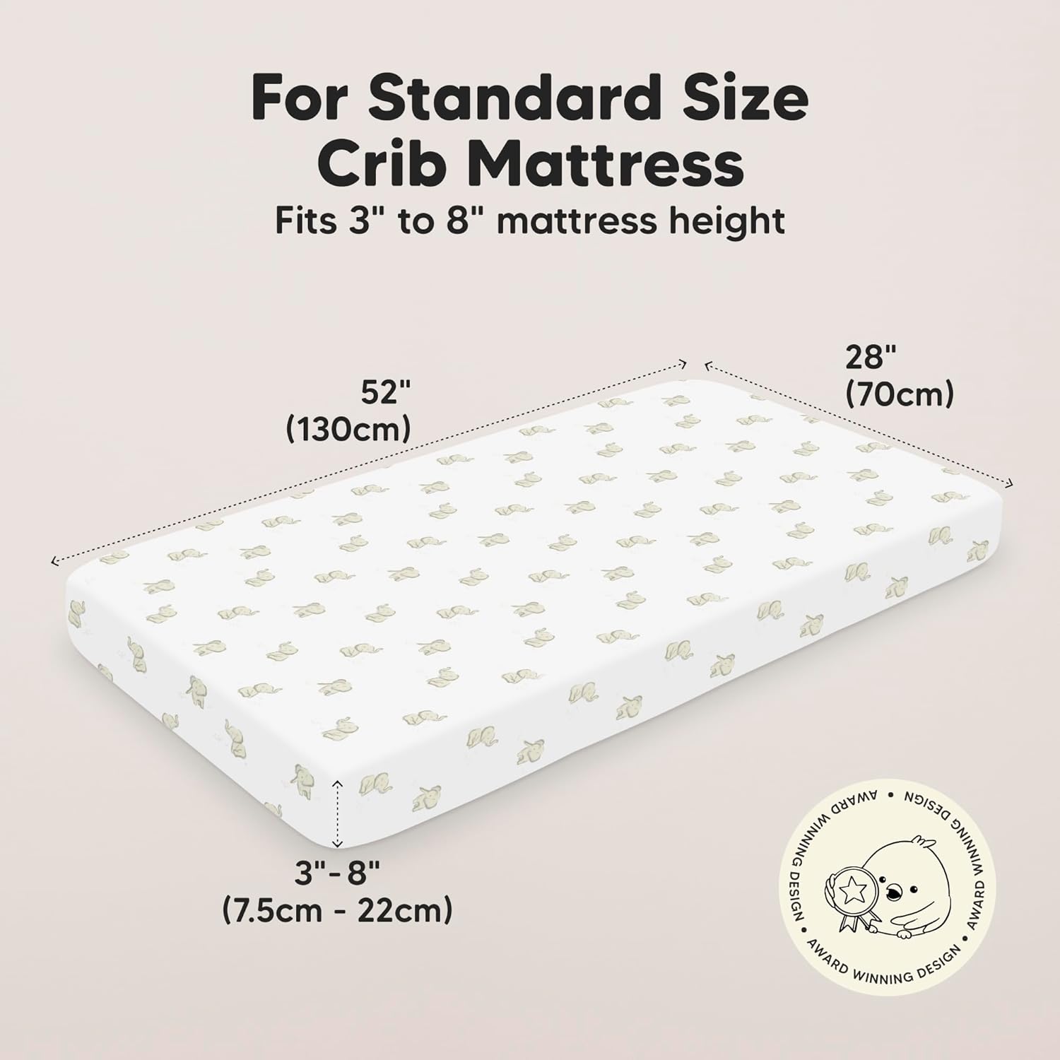 KeaBabies 2-Pack Baby Crib Sheets for Boys, Girls - 52x28 Viscose Derived from Bamboo Toddler Bed