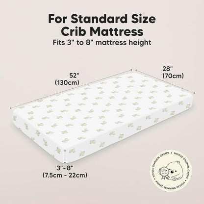 KeaBabies 2-Pack Baby Crib Sheets for Boys, Girls - 52x28 Viscose Derived from Bamboo Toddler Bed