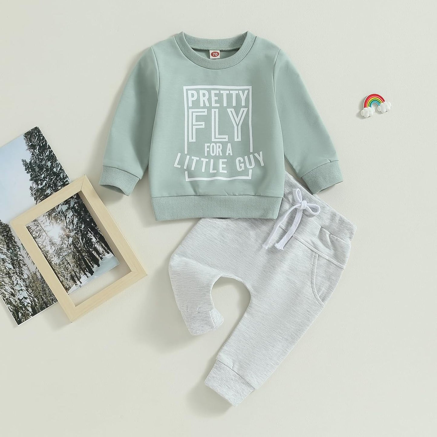 Baby Boy Clothes Fall 6 12 18 24 Months Football Long Sleeve Pullover Tops & Pant Sets Toddler