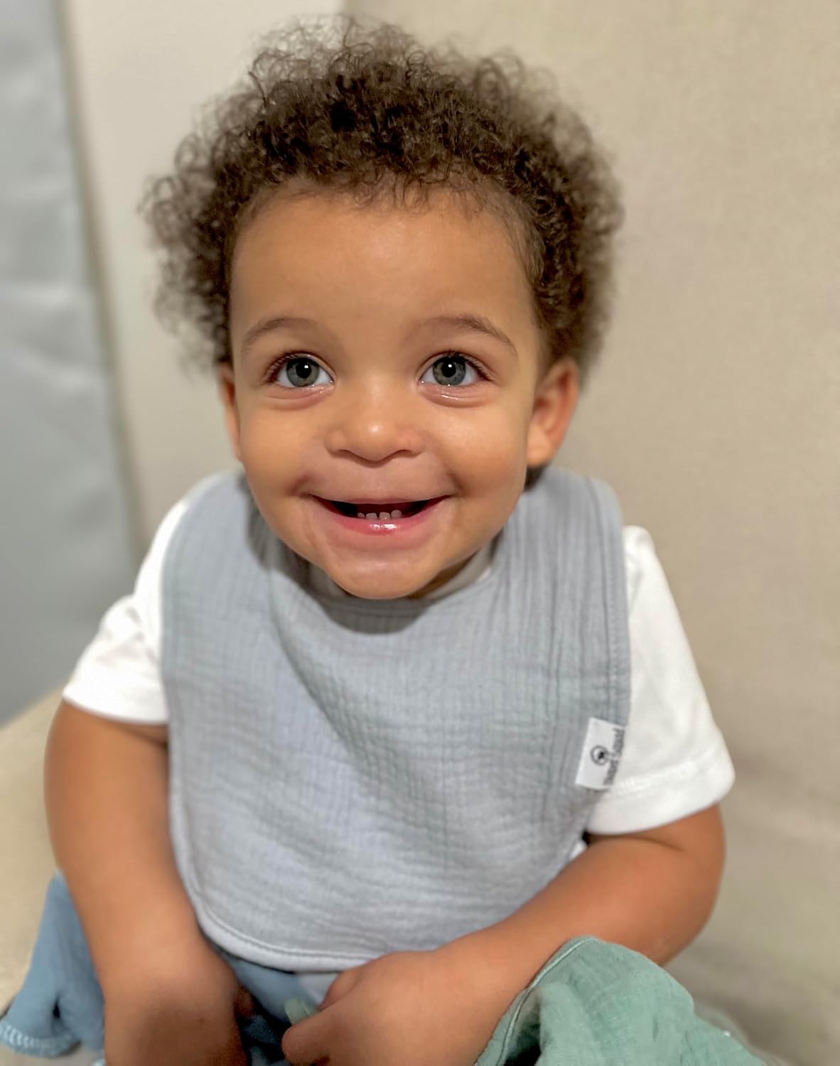 DiaperSquad's Baby Bibs for Drooling and Teething, Bibs for Boys, Baby Girl - Solid Cotton Baby