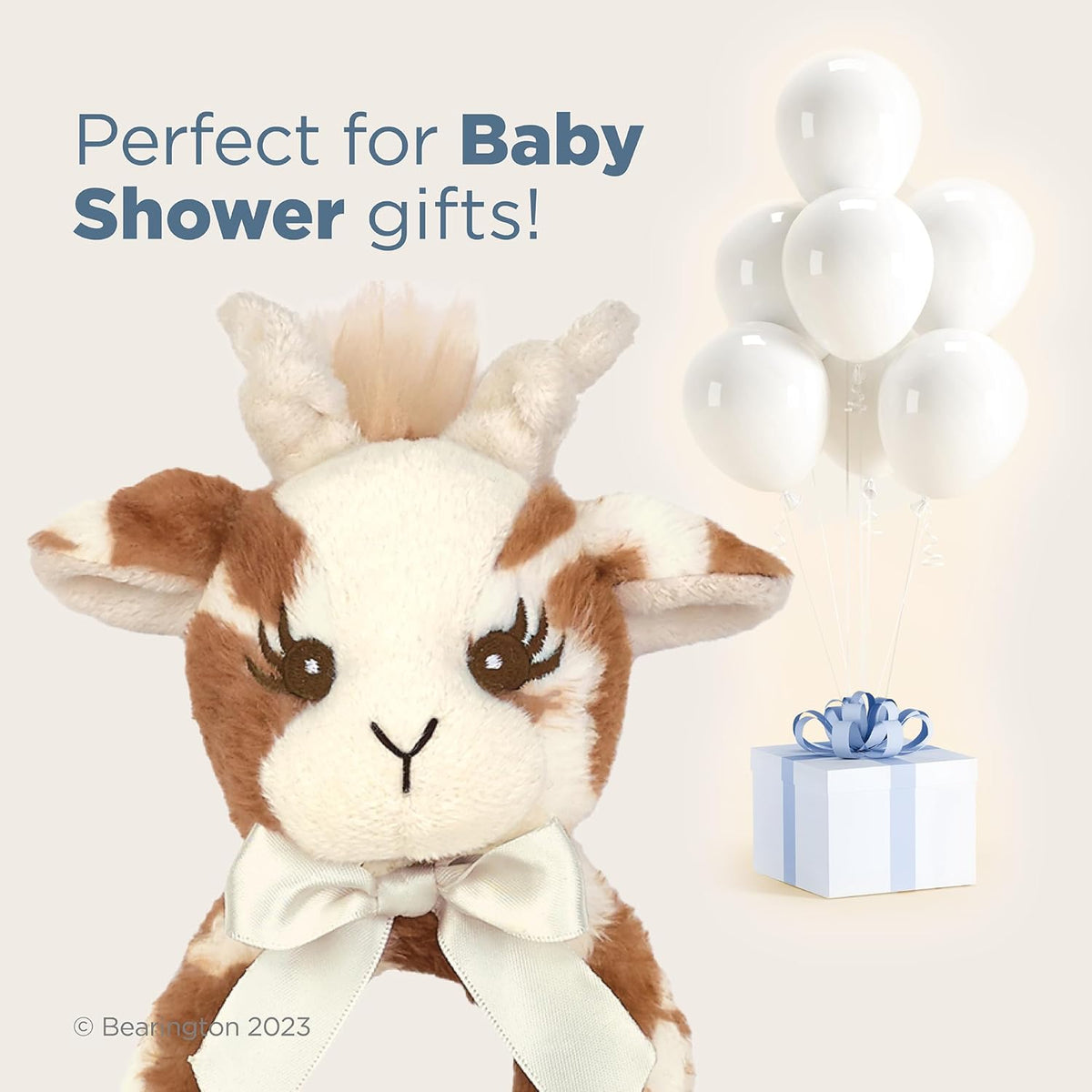 Bearington Collection Baby Lil' Patches, 5.5 in Giraffe Plush Stuffed Animal Baby Rattle, Newborn