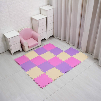 MQIAOHAM® 18 Pieces Puzzle Play Mats, Soft Baby Play Mat, Kids Interlocking Foam Floor Tiles