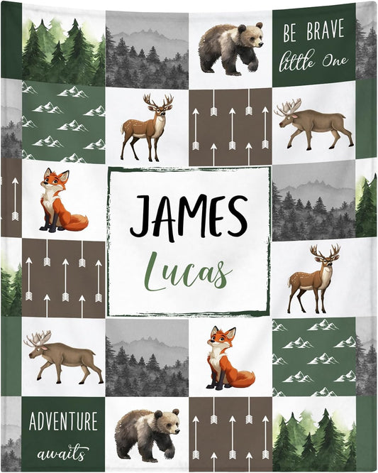 Personalized Baby Blanket - Custom Baby Blanket for Boys with Name for Kids Personalized Baby Boy