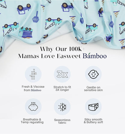 Baby One-Piece Romper Footless Bamboo Viscose Pajamas Sleepers for Baby Boys and Girls