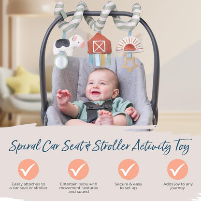 Itzy Ritzy Spiral Car Seat & Stroller Activity Toy - Stroller & Car Seat Toys for Ages 0 Months and