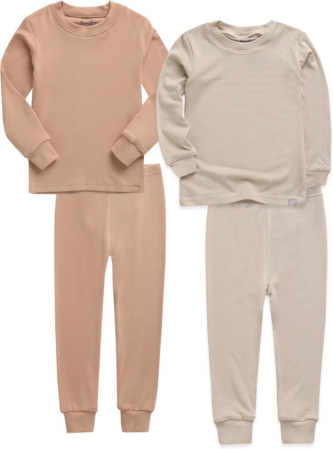 VAENAIT 6M-12Y Toddler Kids Girls Boys Soft Comfy Modal Tencel Solid Raglan Sleepwear Pajamas Pjs