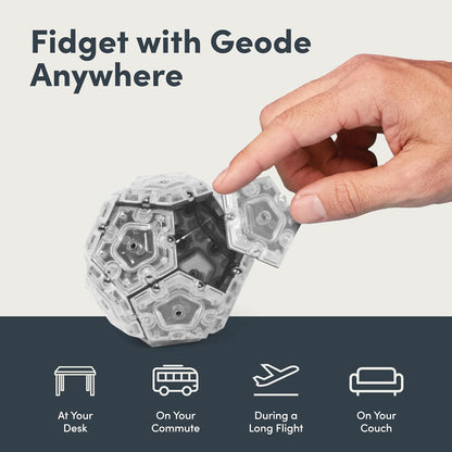 Speks Geode Sphere Magnetic Fidget Toy for Adults | Quiet Adult Sensory Toy for Stress Relief &
