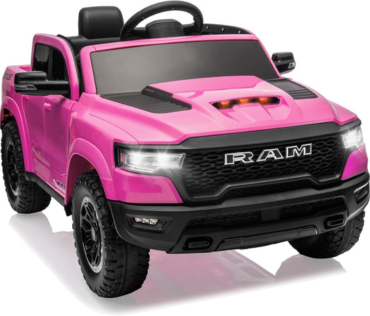 Licensed Ram 1500 12V Ride on Toys, Kids Ride on Car with Remote Control, Electric Vehicle for
