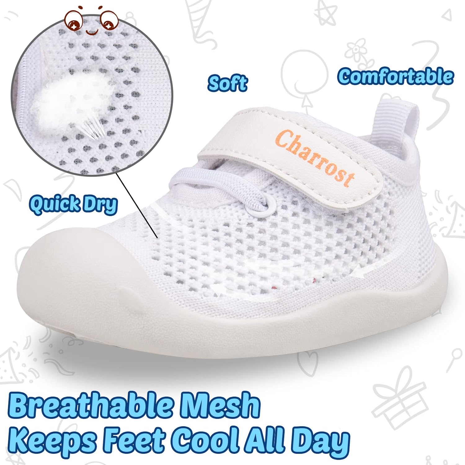 Baby First-Walking Shoes 1-4 Years Kid Shoes Trainers Toddler Infant Boys Girls Soft Sole Non Slip